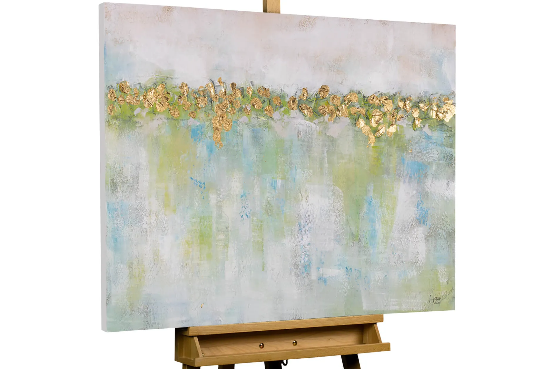Handgemaltes Gemälde 'Idyllic Waterlilies' 100x75cm | inkl. Echtheitszertifikat