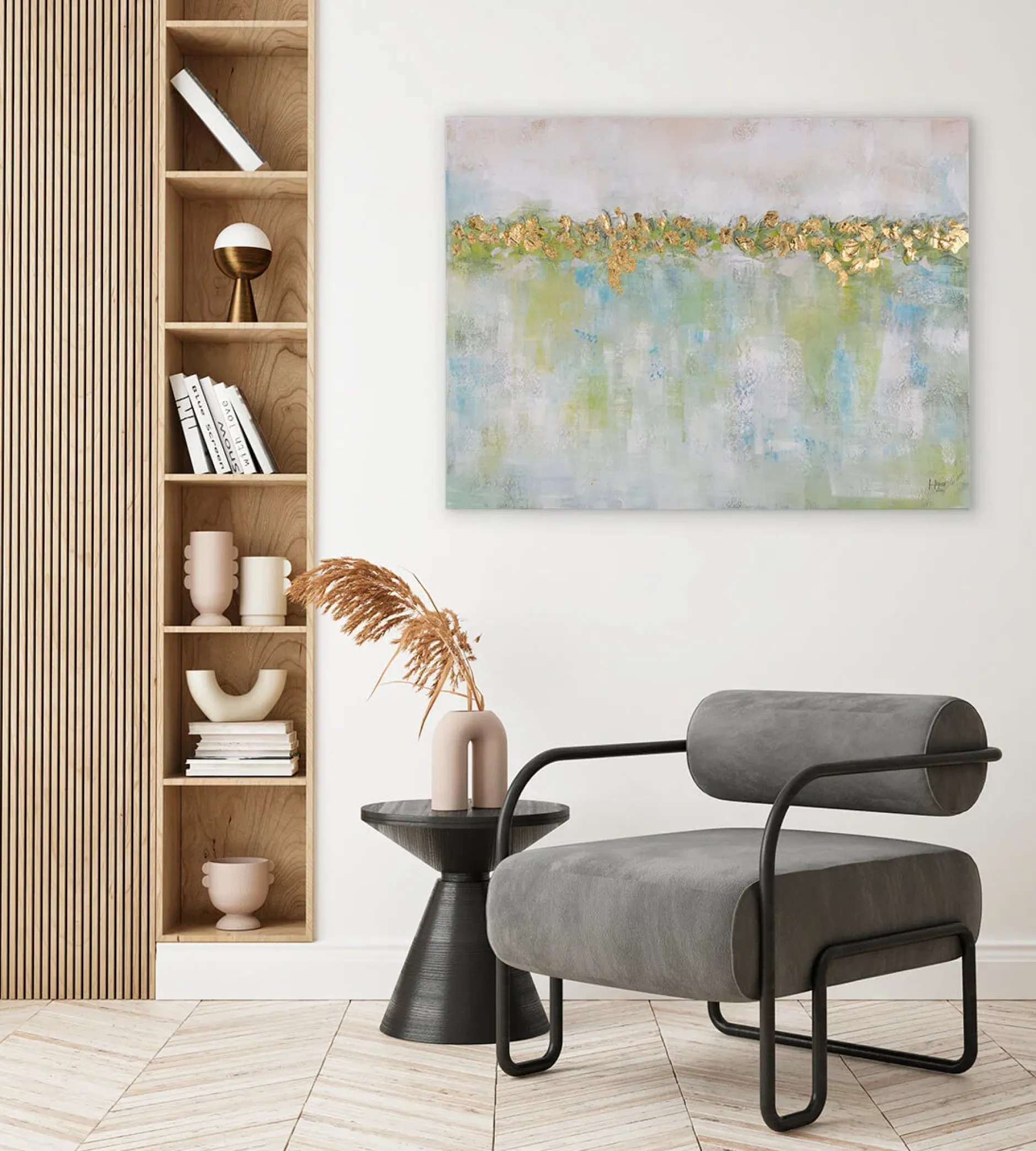 Handgemaltes Gemälde 'Idyllic Waterlilies' 100x75cm | inkl. Echtheitszertifikat