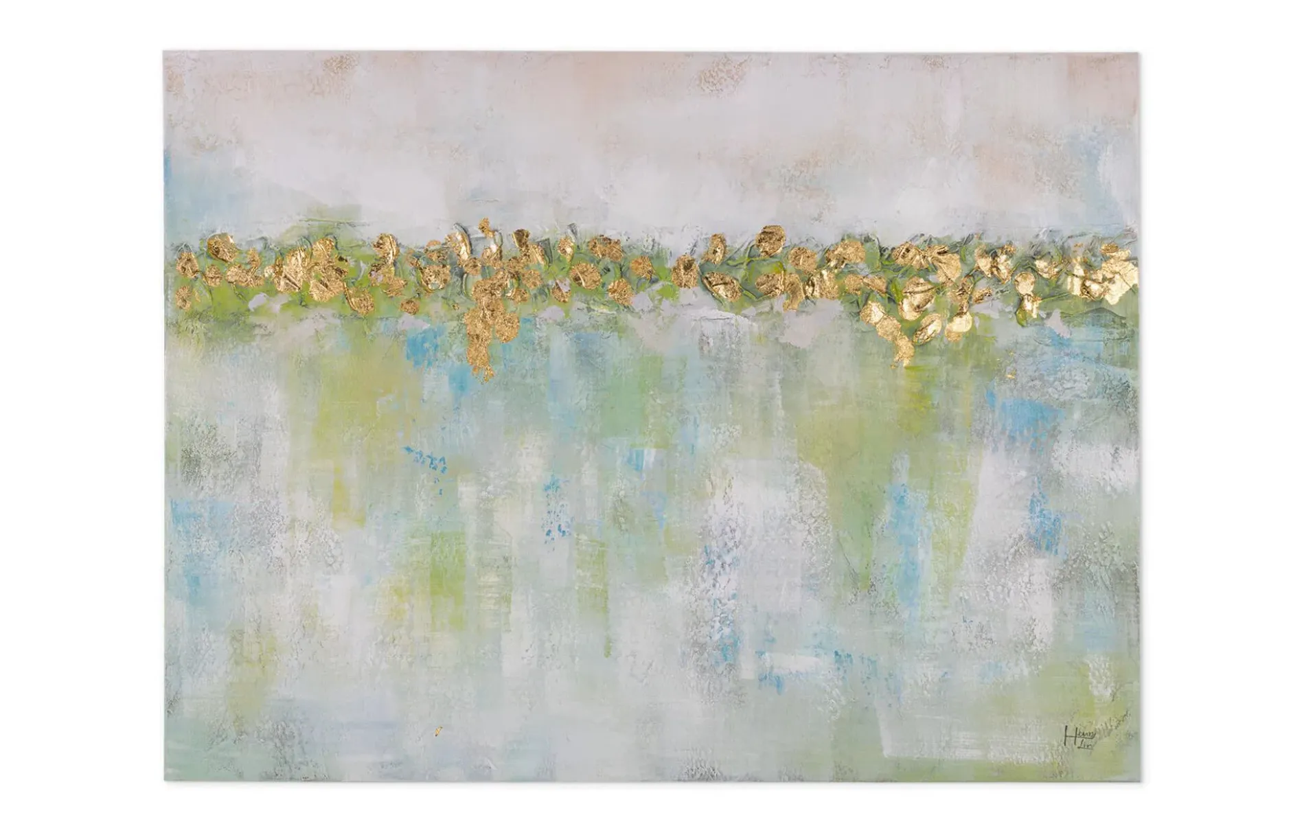 Handgemaltes Gemälde 'Idyllic Waterlilies' 100x75cm | inkl. Echtheitszertifikat