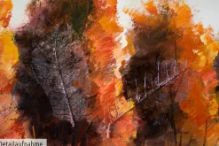 Handgemaltes Gemälde 'Im Antlitz der Sonne' 150x50cm | inkl. Echtheitszertifikat