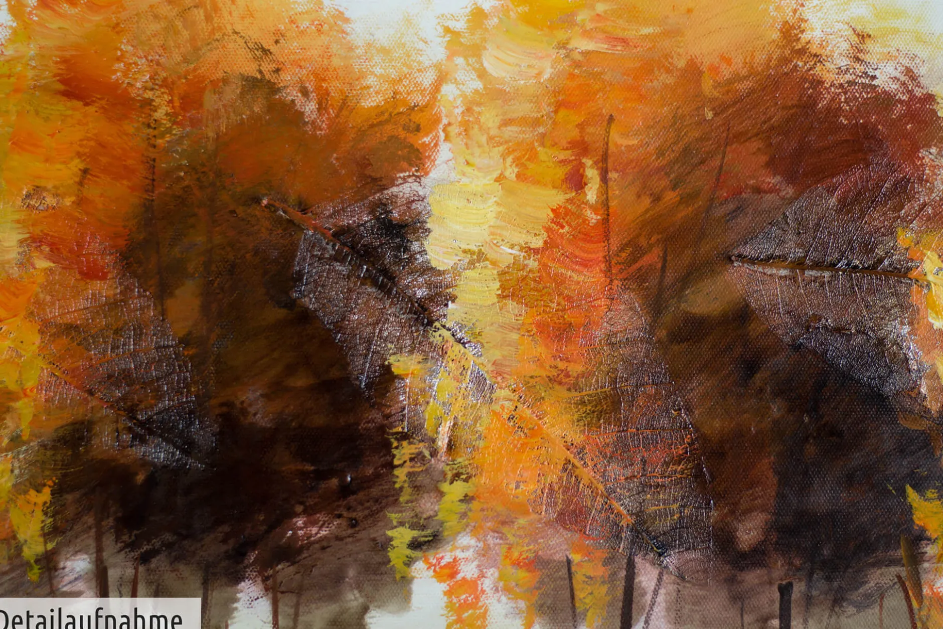 Handgemaltes Gemälde 'Im Antlitz der Sonne' 150x50cm | inkl. Echtheitszertifikat