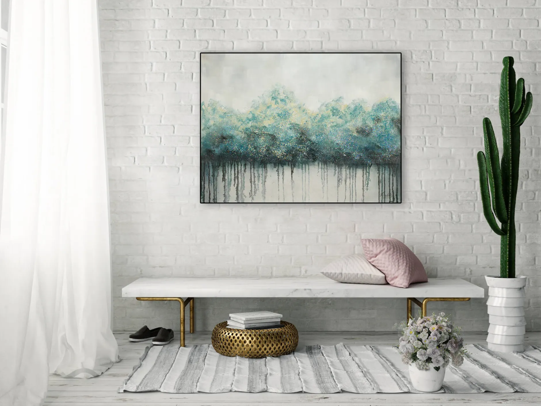 Handgemaltes Gemälde 'Impermeable Forest' 100x75cm | inkl. Echtheitszertifikat