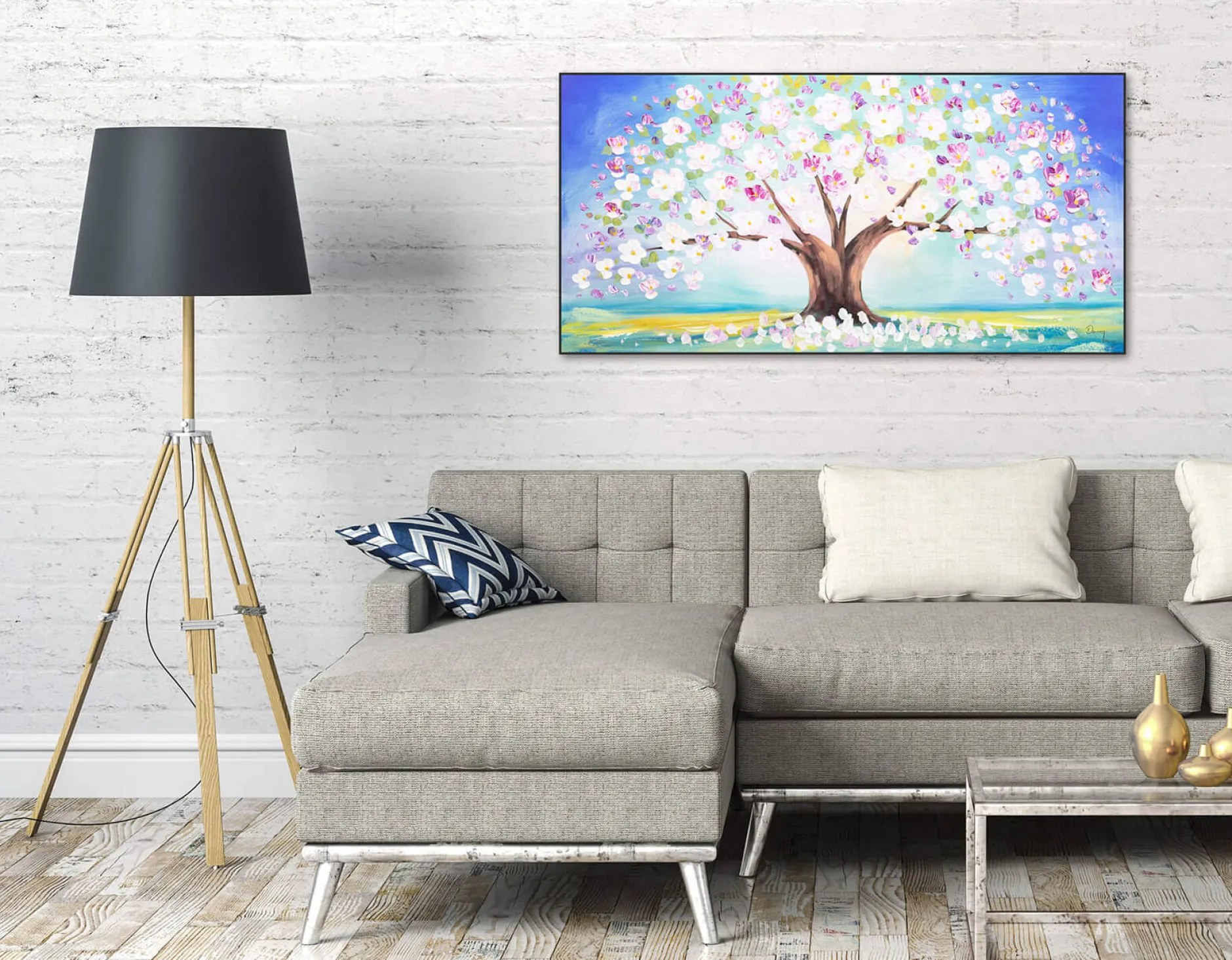 Handgemaltes Gemälde 'In voller Pracht' 120x60cm | inkl. Echtheitszertifikat