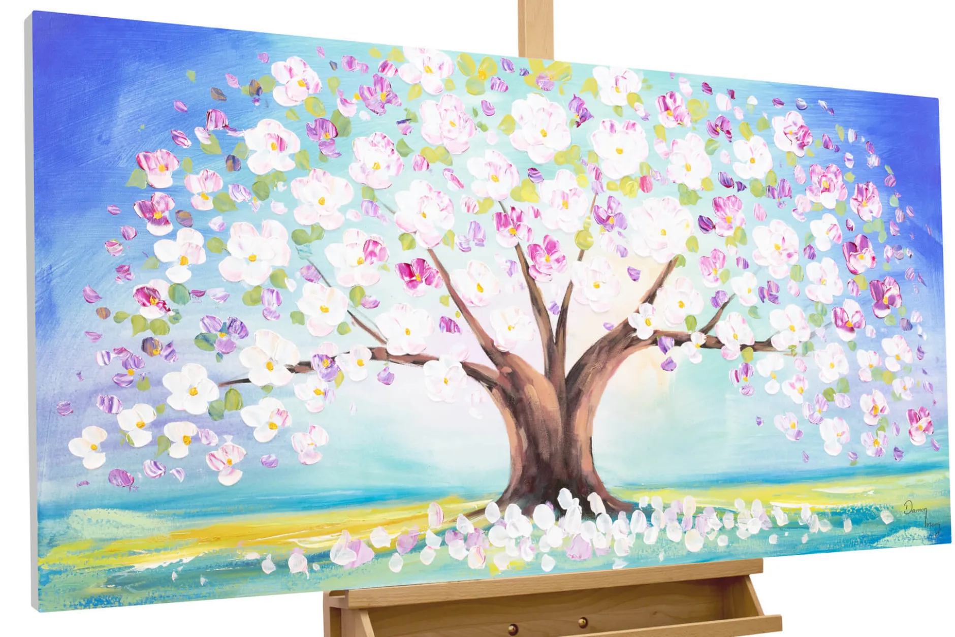 Handgemaltes Gemälde 'In voller Pracht' 120x60cm | inkl. Echtheitszertifikat