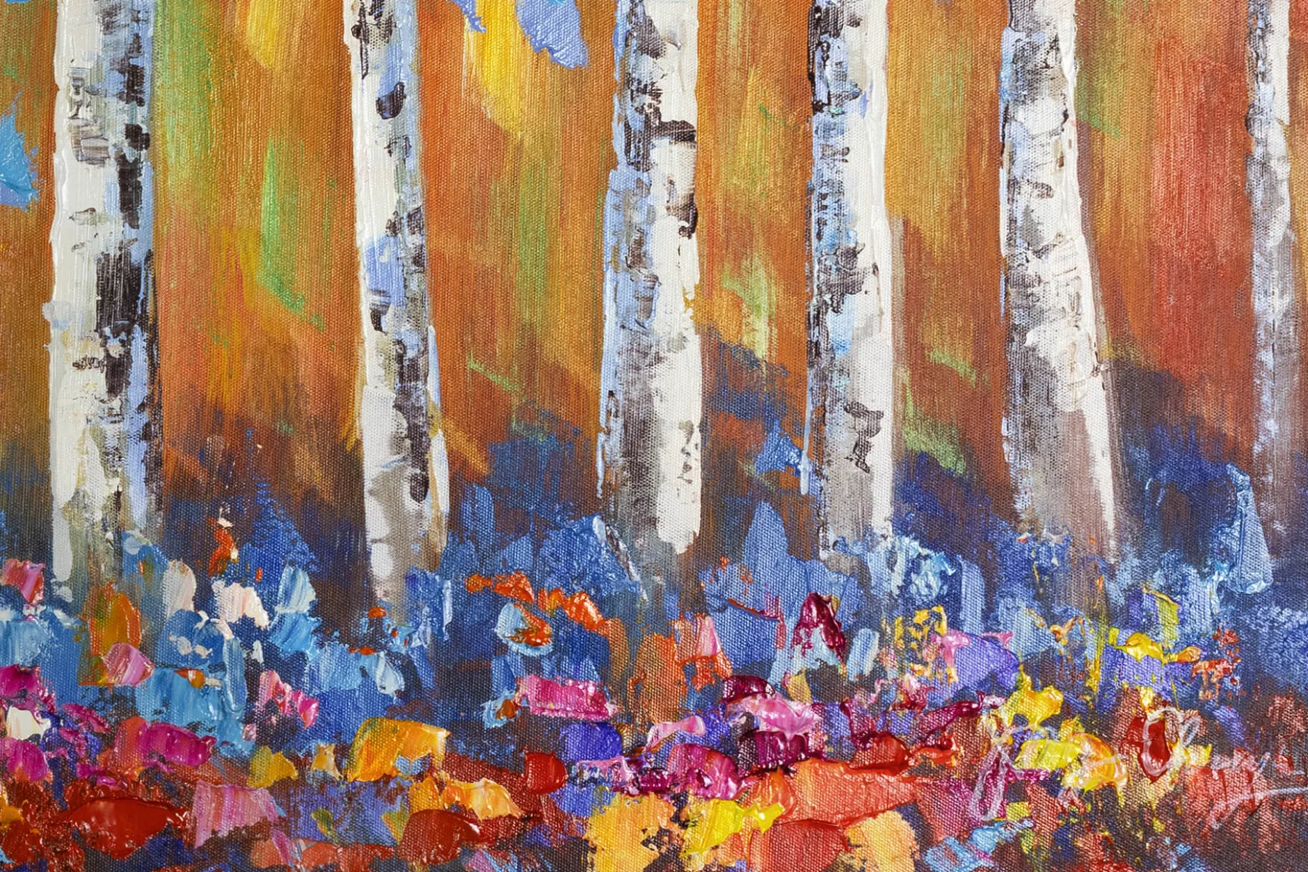 Handgemaltes Gemälde 'Jahreszeitenwandel' 120x60cm | inkl. Echtheitszertifikat