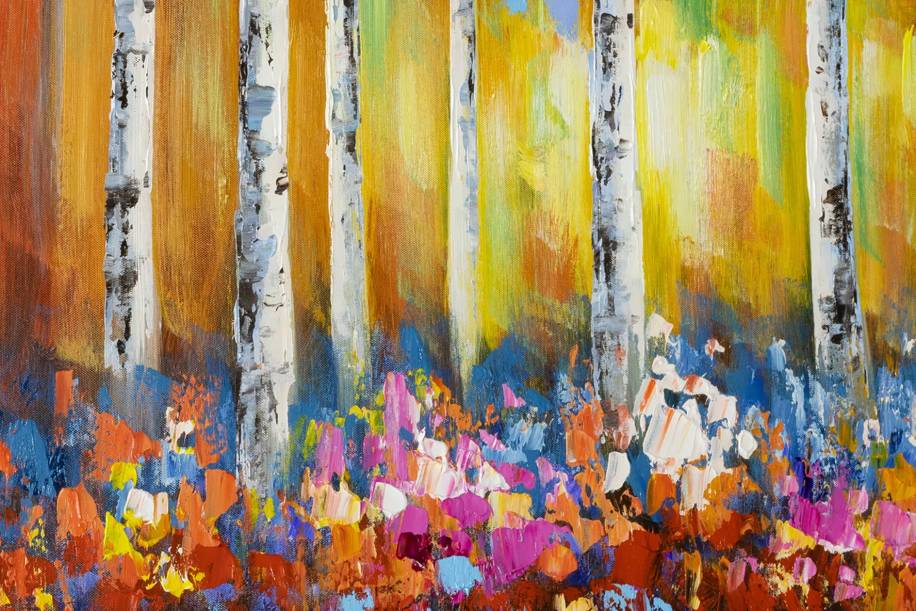 Handgemaltes Gemälde 'Jahreszeitenwandel' 120x60cm | inkl. Echtheitszertifikat