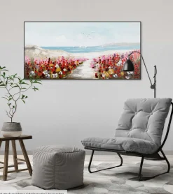 Handgemaltes Gemälde 'Jardin de Playa' 100x50cm | inkl. Echtheitszertifikat