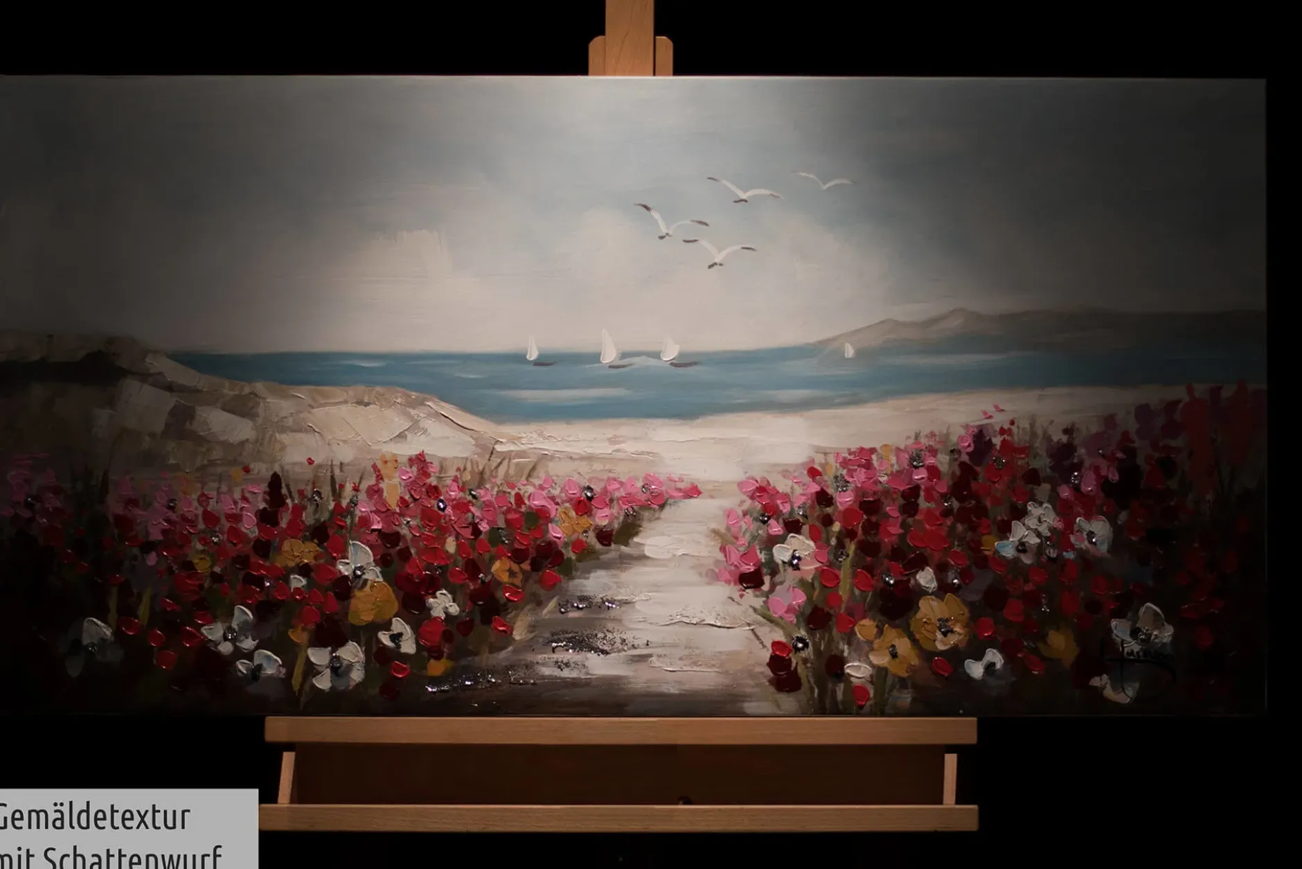 Handgemaltes Gemälde 'Jardin de Playa' 100x50cm | inkl. Echtheitszertifikat