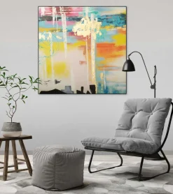 Handgemaltes Gemälde 'Kaleidoscopic Lenses' 80x80cm | inkl. Echtheitszertifikat