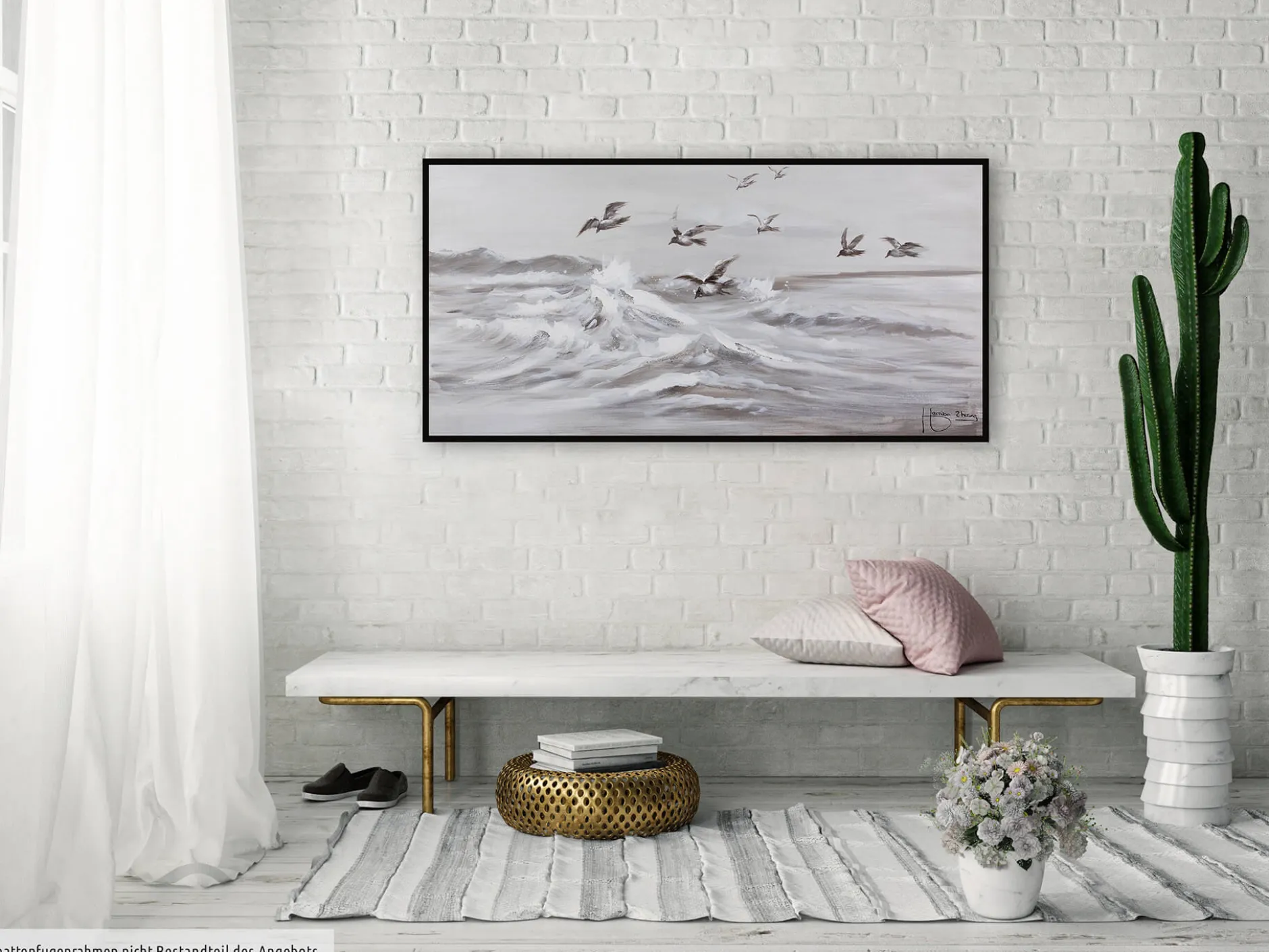 Handgemaltes Gemälde 'Kapriolen' 120x60cm | inkl. Echtheitszertifikat