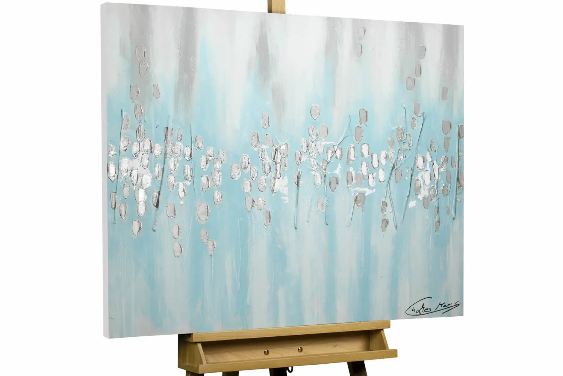 Handgemaltes Gemälde 'Kühle Entspannung' 100x75cm | inkl. Echtheitszertifikat