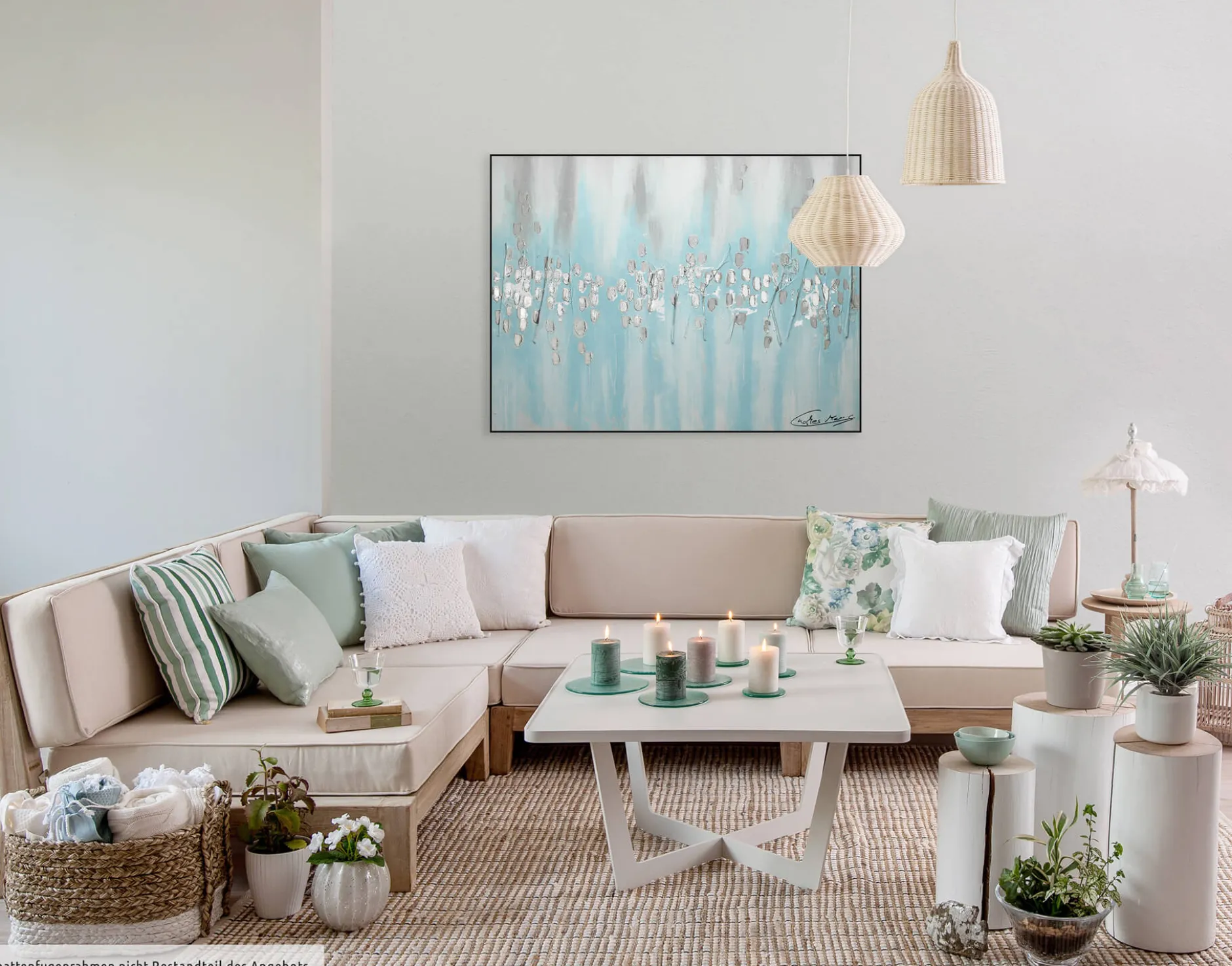 Handgemaltes Gemälde 'Kühle Entspannung' 100x75cm | inkl. Echtheitszertifikat
