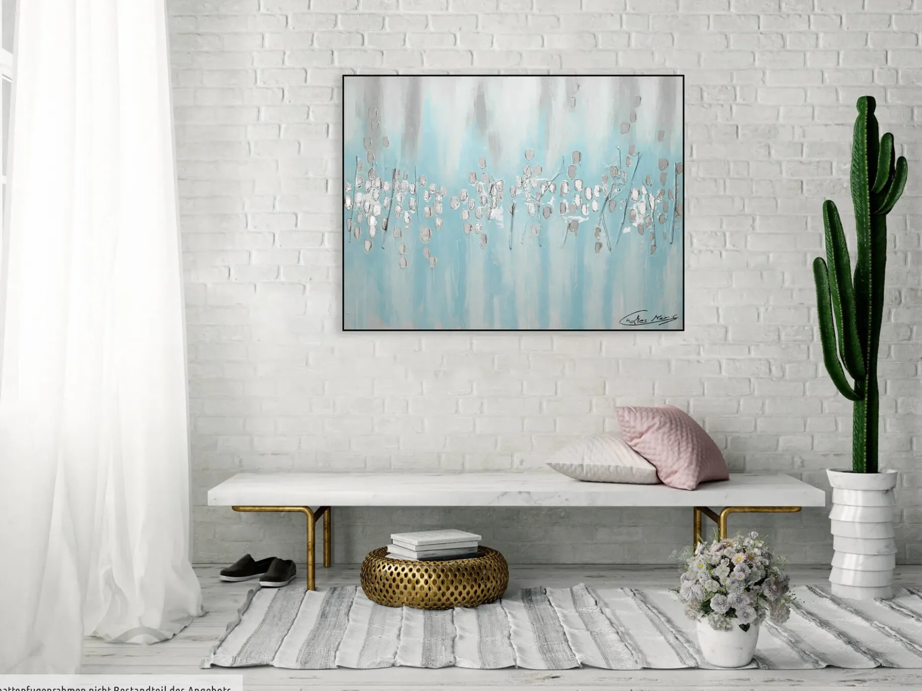 Handgemaltes Gemälde 'Kühle Entspannung' 100x75cm | inkl. Echtheitszertifikat