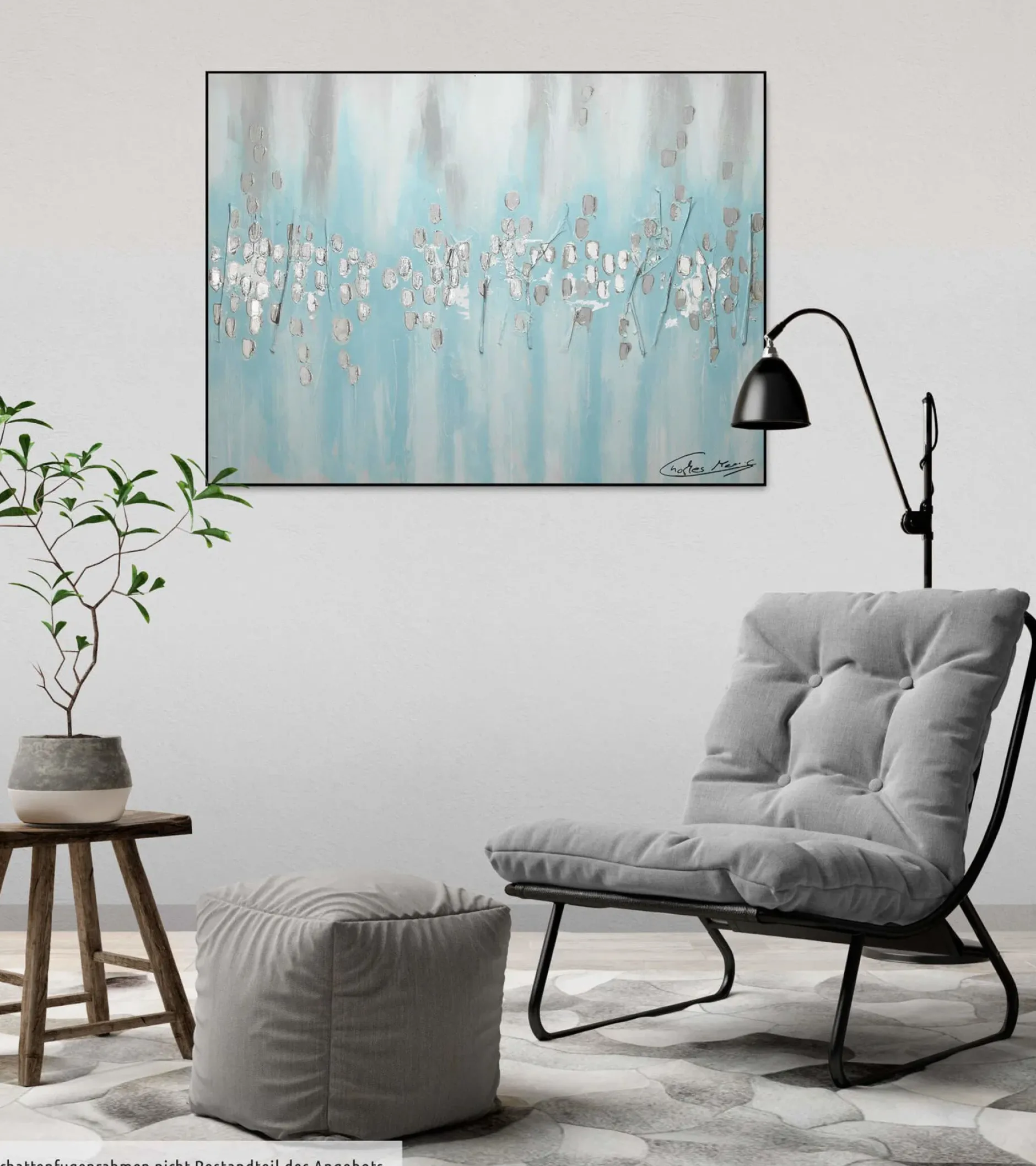 Handgemaltes Gemälde 'Kühle Entspannung' 100x75cm | inkl. Echtheitszertifikat