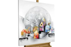 Handgemaltes Gemälde 'Kindheitserinnerung' 80x80cm | inkl. Echtheitszertifikat
