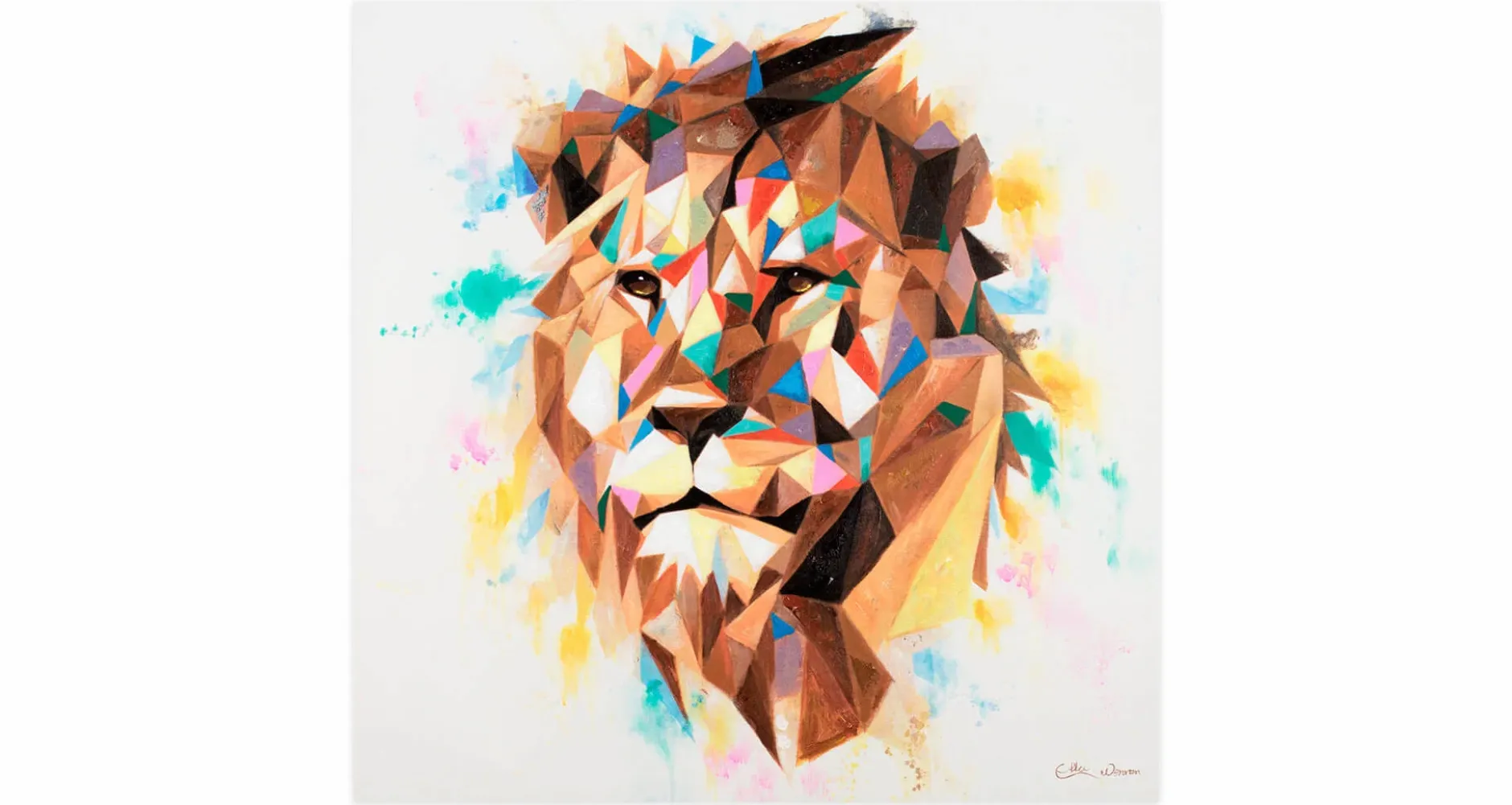 Handgemaltes Gemälde 'Kingly Tint' 80x80cm | inkl. Echtheitszertifikat