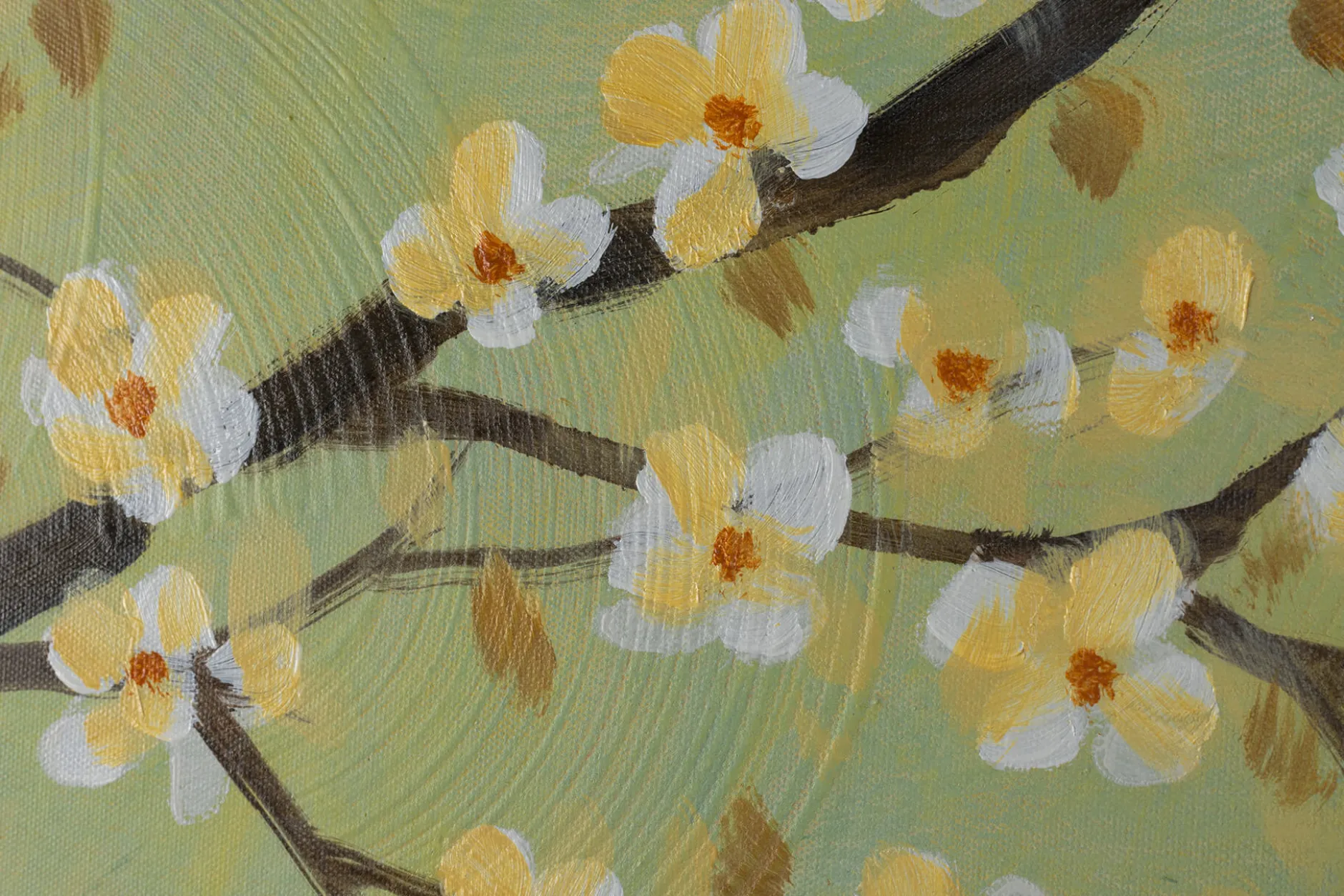 Handgemaltes Gemälde 'Kirschblüten' 120x80cm | inkl. Echtheitszertifikat