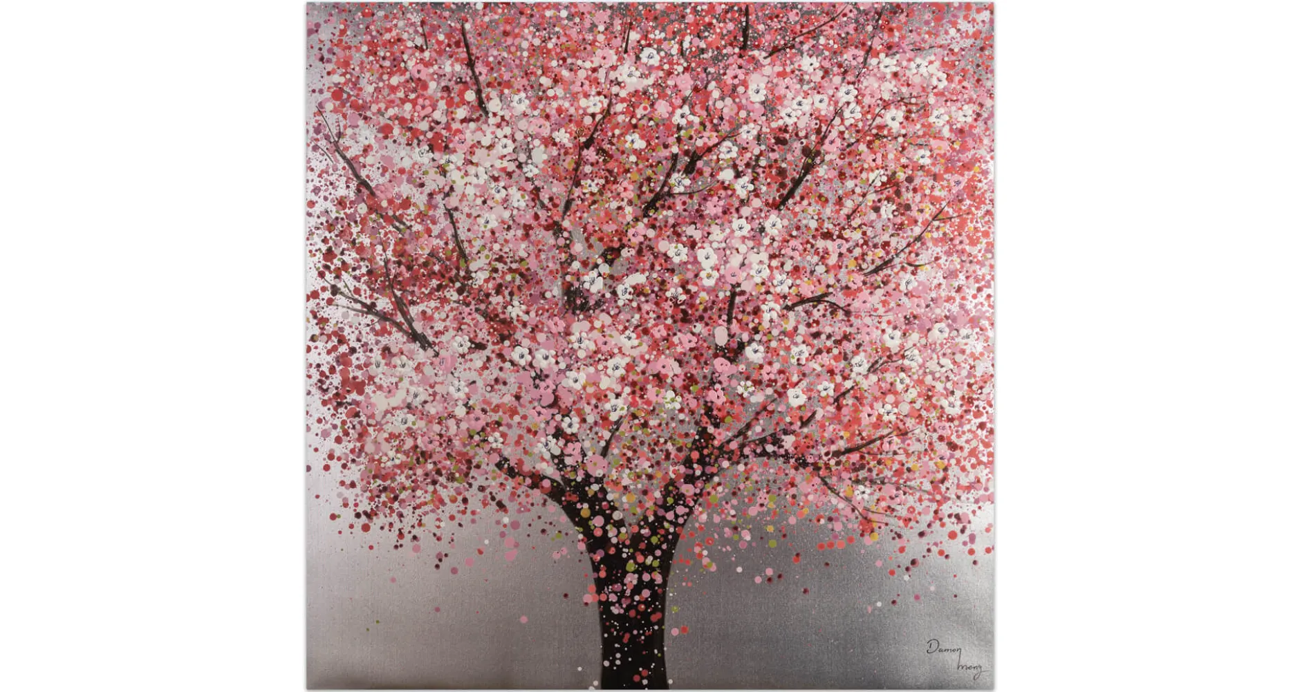 Handgemaltes Gemälde 'Kirschblütenzauber' 80x80cm | inkl. Echtheitszertifikat