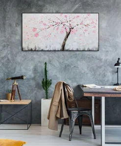 Handgemaltes Gemälde 'Kirschblütentraum' 120x60cm | inkl. Echtheitszertifikat