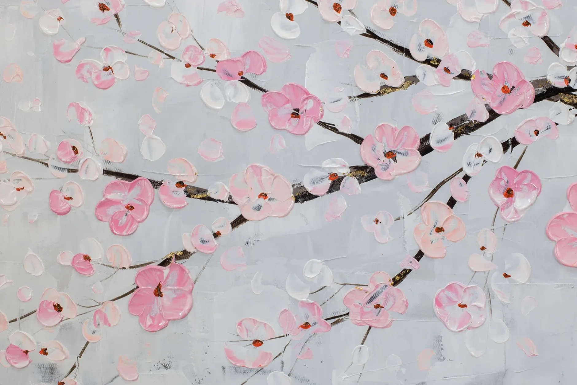Handgemaltes Gemälde 'Kirschblütentraum' 120x60cm | inkl. Echtheitszertifikat