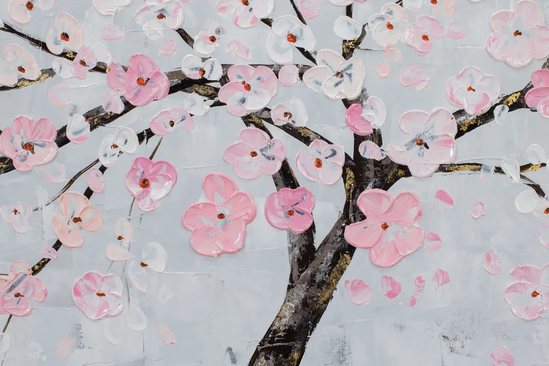 Handgemaltes Gemälde 'Kirschblütentraum' 120x60cm | inkl. Echtheitszertifikat