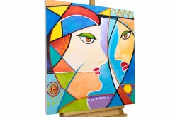 Handgemaltes Gemälde 'Königin der Spiegel' 87x87cm | inkl. Echtheitszertifikat