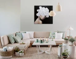 Handgemaltes Gemälde 'Königin der Rosen' 80x80cm | inkl. Echtheitszertifikat