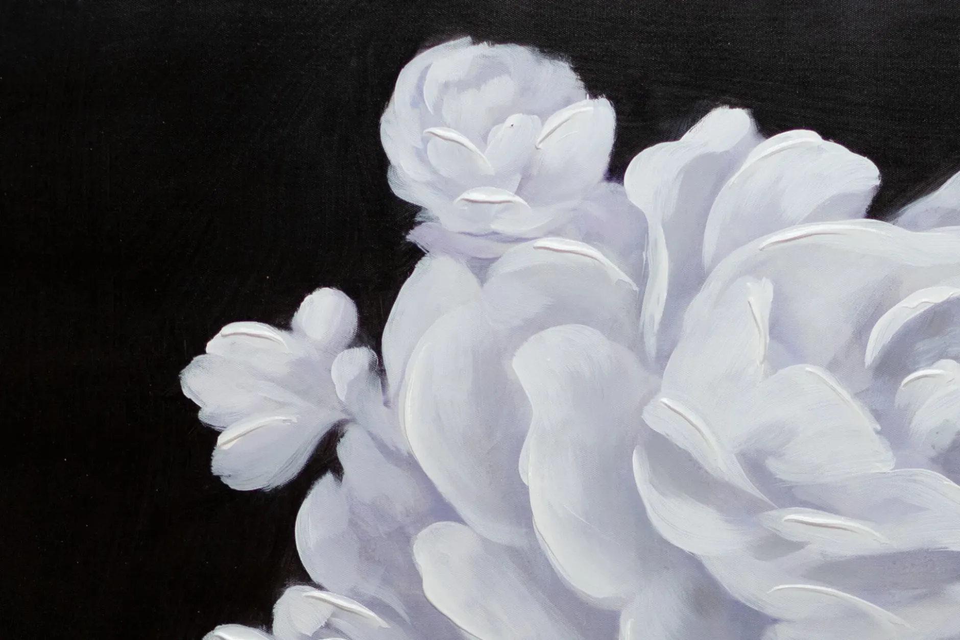 Handgemaltes Gemälde 'Königin der Rosen' 80x80cm | inkl. Echtheitszertifikat