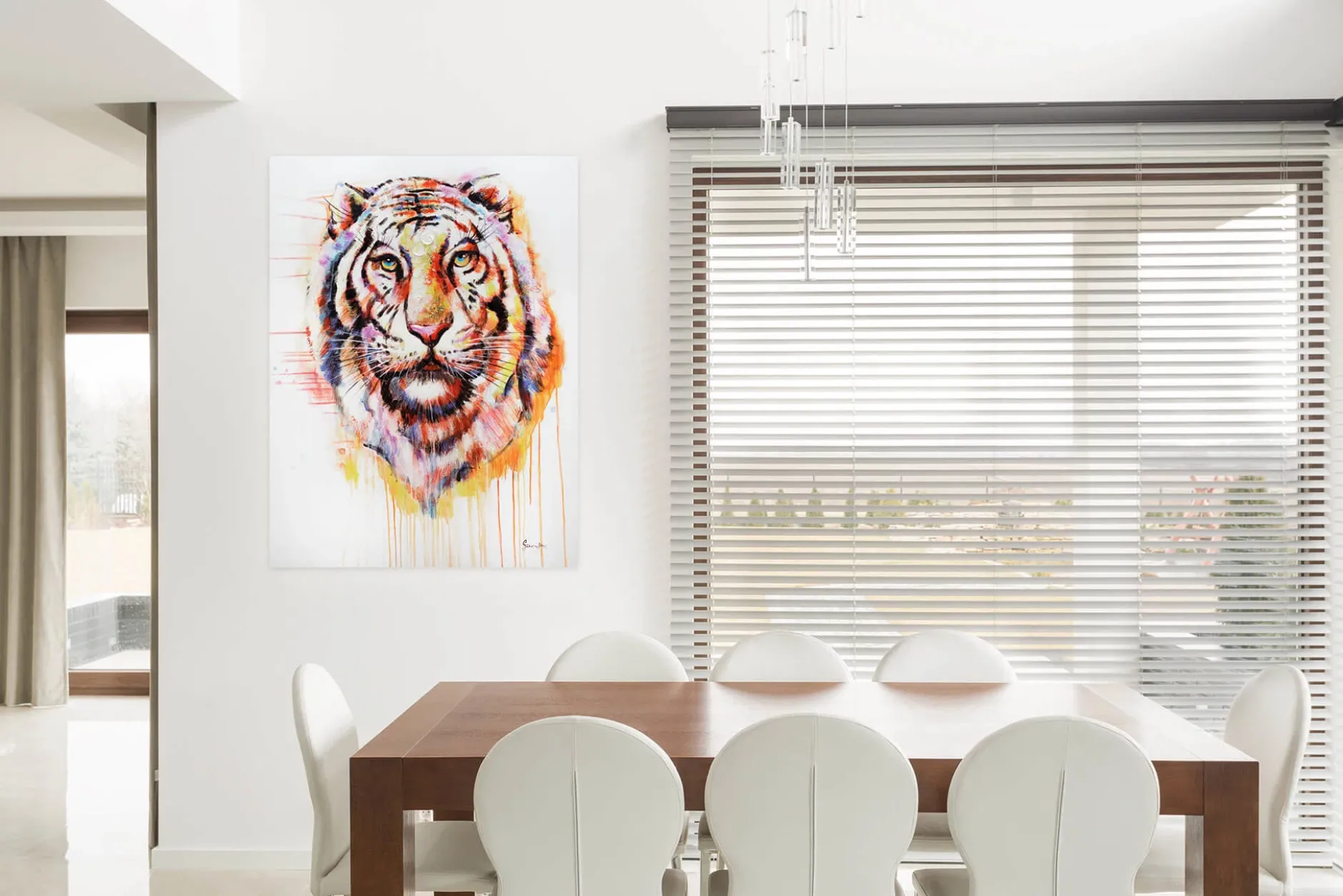 Handgemaltes Gemälde 'Königstiger' 75x100cm | inkl. Echtheitszertifikat