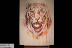 Handgemaltes Gemälde 'Königstiger' 75x100cm | inkl. Echtheitszertifikat