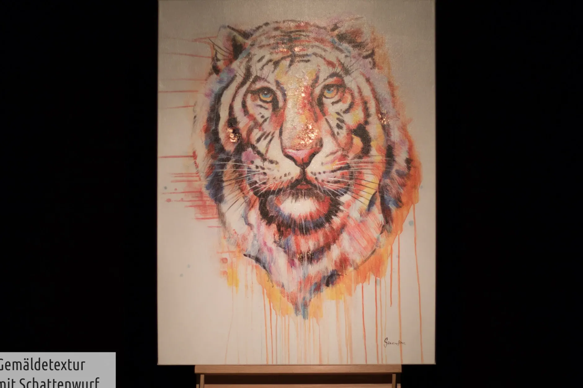 Handgemaltes Gemälde 'Königstiger' 75x100cm | inkl. Echtheitszertifikat