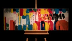 Handgemaltes Gemälde 'Künste der Farben' 150x50cm | inkl. Echtheitszertifikat