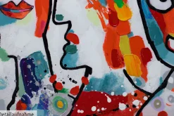 Handgemaltes Gemälde 'Kosmopoliten' 90x60cm | inkl. Echtheitszertifikat