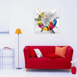 Handgemaltes Gemälde 'Kunterbuntes Großstadtflair' 80x80cm | inkl. Echtheitszertifikat