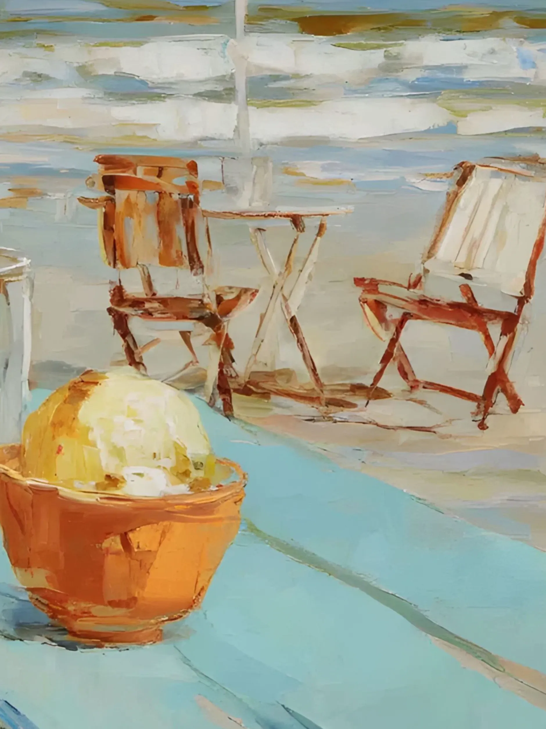 Handgemaltes Gemälde 'Kusten Gelato' | Echtheitszertifikat inklusive