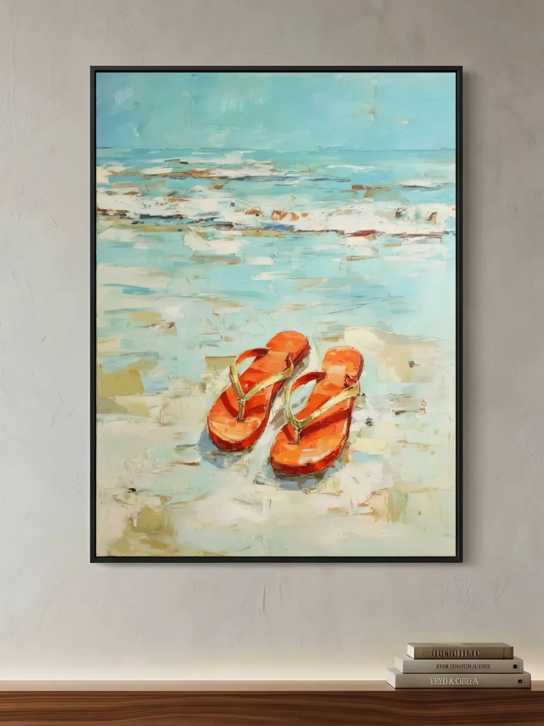Handgemaltes Gemälde 'Kusten Sandalen' | Echtheitszertifikat inklusive