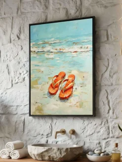 Handgemaltes Gemälde 'Kusten Sandalen' | Echtheitszertifikat inklusive