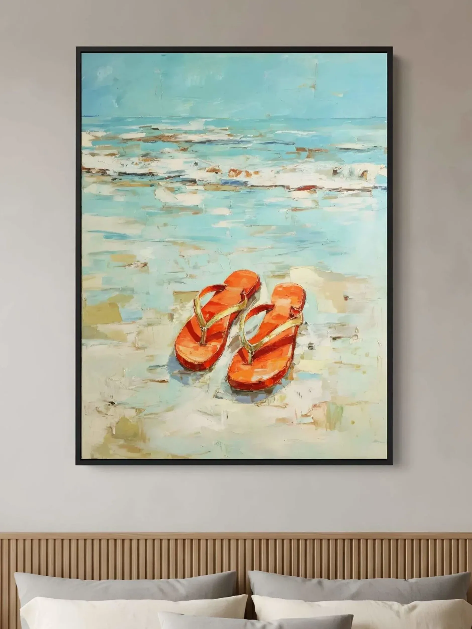 Handgemaltes Gemälde 'Kusten Sandalen' | Echtheitszertifikat inklusive