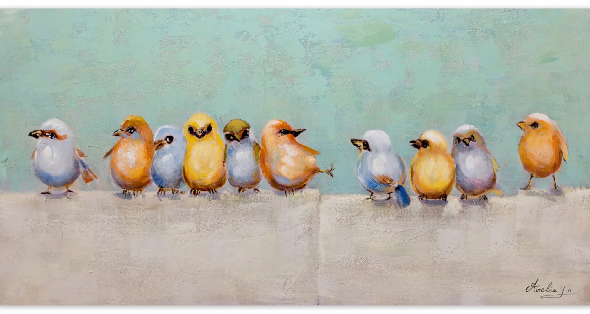 Handgemaltes Gemälde 'Lausbubenbande' 100x50cm | inkl. Echtheitszertifikat