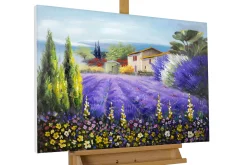Handgemaltes Gemälde 'Lavendelzeit' 90x60cm | inkl. Echtheitszertifikat