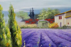 Handgemaltes Gemälde 'Lavendelzeit' 90x60cm | inkl. Echtheitszertifikat