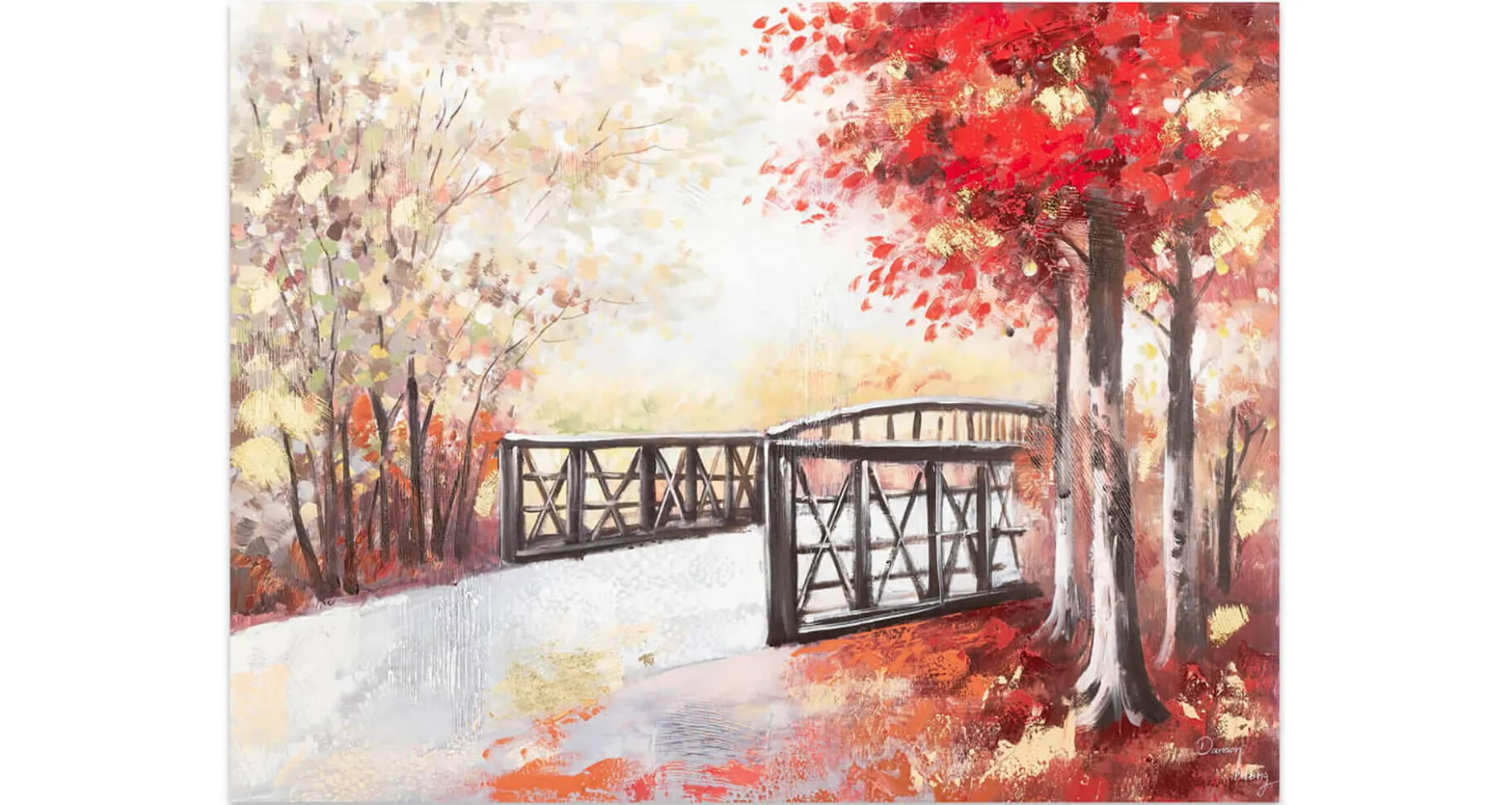 Handgemaltes Gemälde 'Leuchtender Herbsttag' 100x75cm | inkl. Echtheitszertifikat