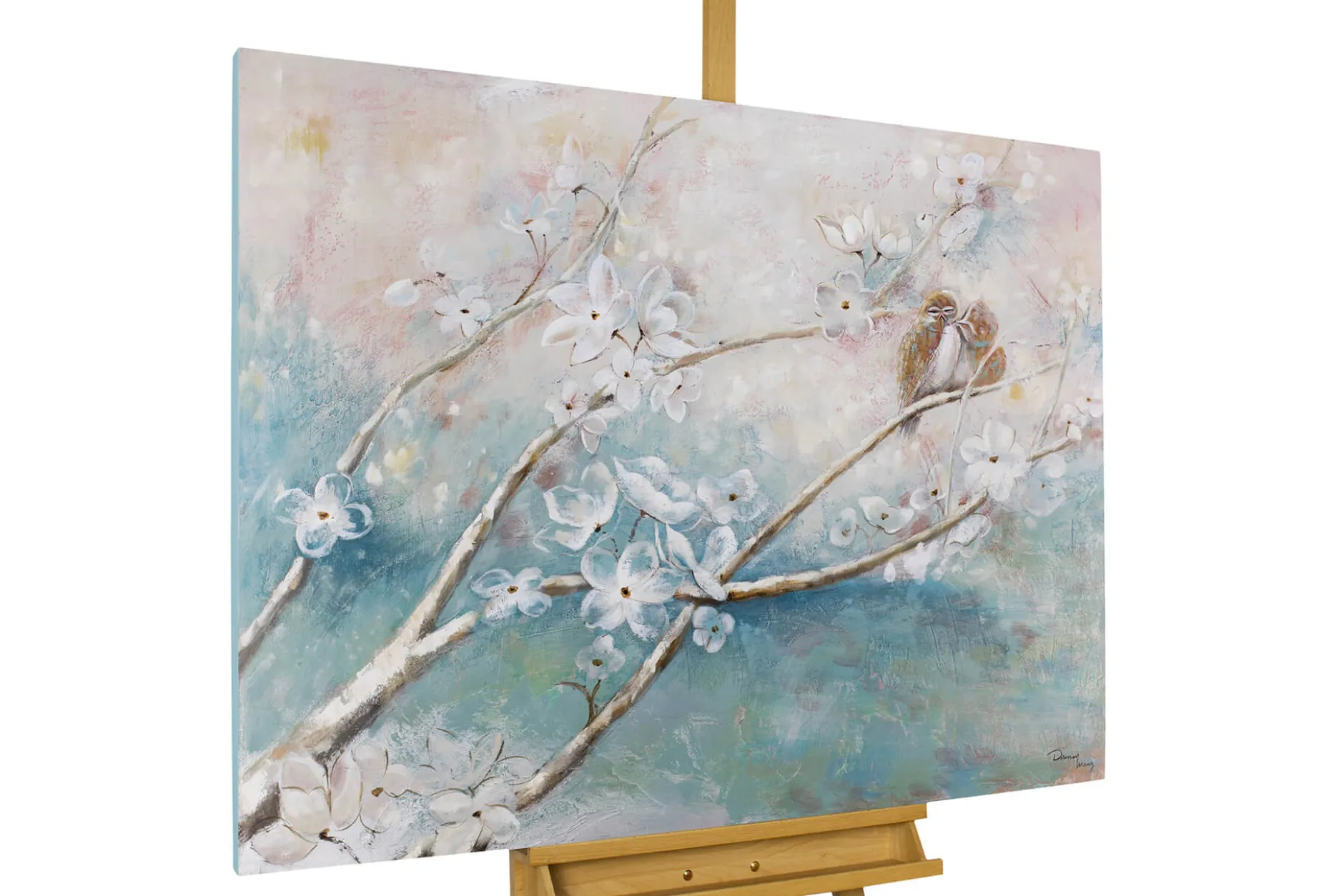 Handgemaltes Gemälde 'Liebe im Frühling' 120x90cm | inkl. Echtheitszertifikat