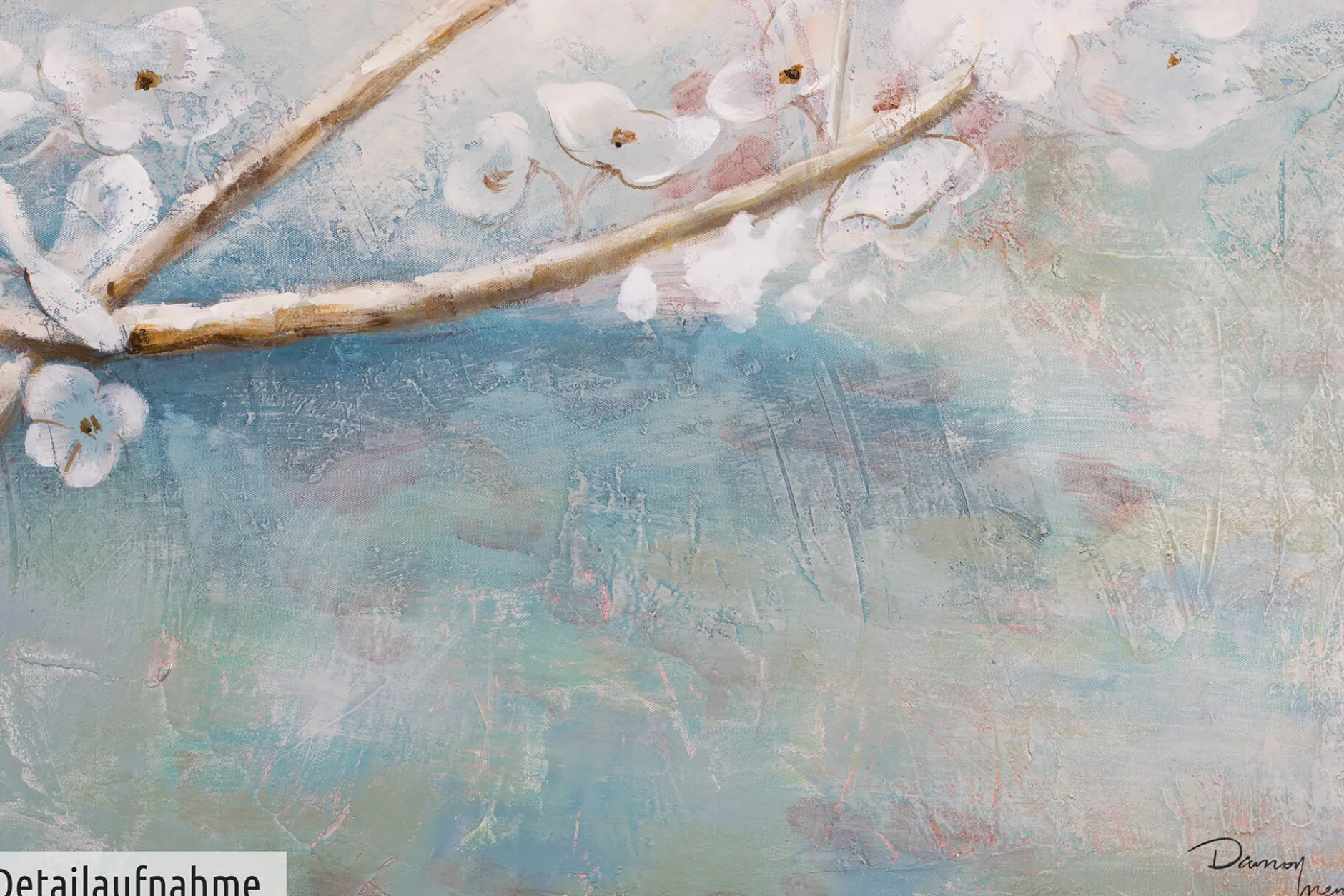 Handgemaltes Gemälde 'Liebe im Frühling' 120x90cm | inkl. Echtheitszertifikat