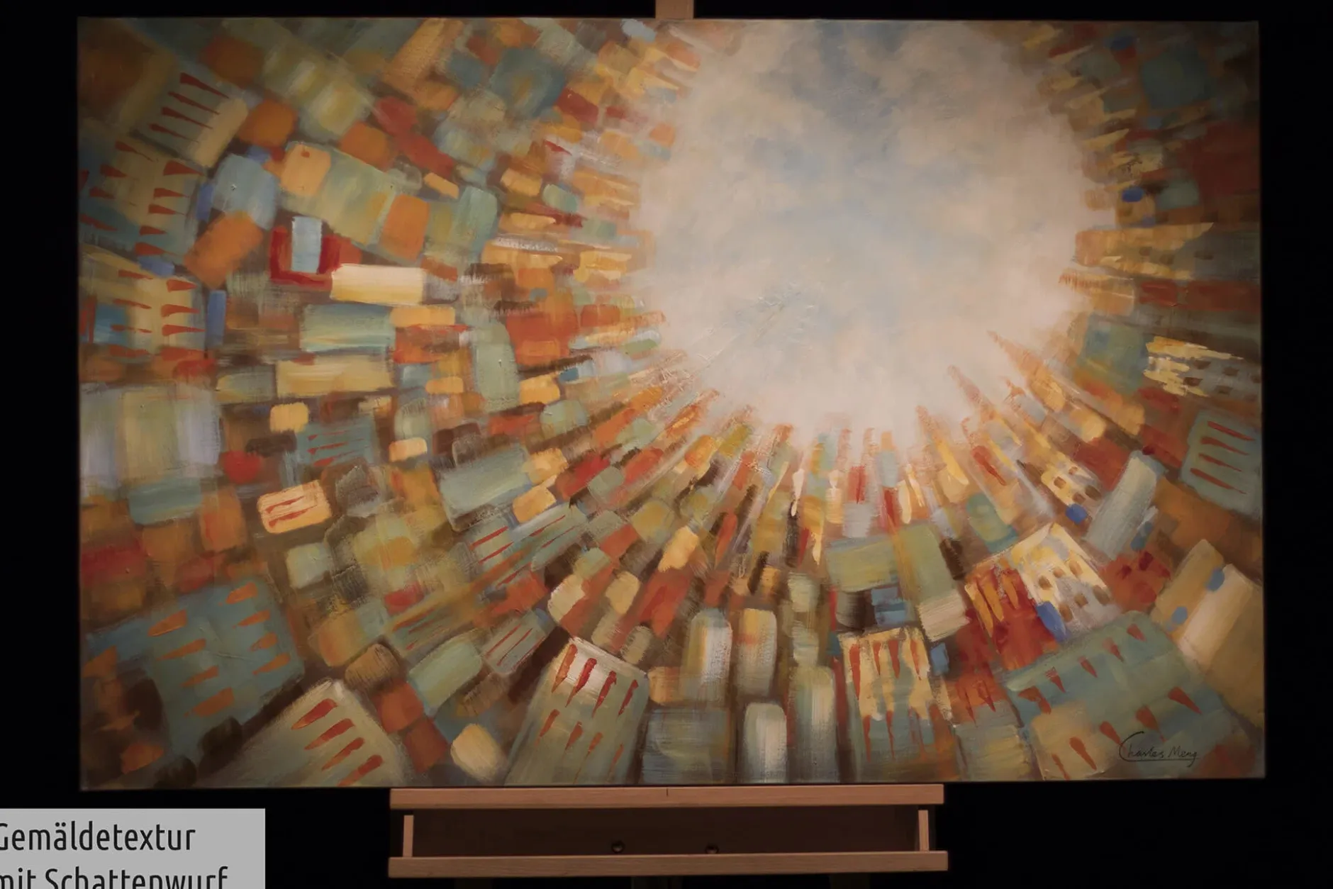 Handgemaltes Gemälde 'Light from Above' 120x80cm | inkl. Echtheitszertifikat