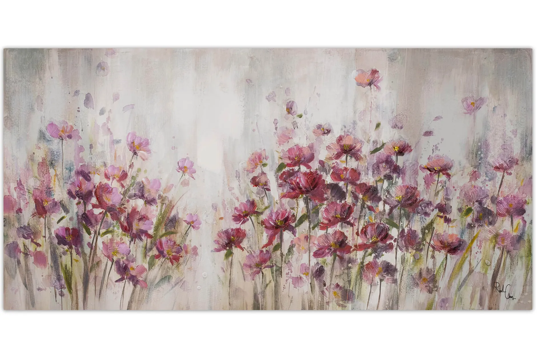 Handgemaltes Gemälde 'Lilac Reverie' 120x60cm | inkl. Echtheitszertifikat