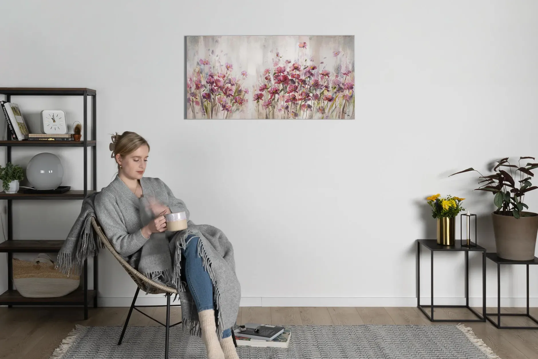Handgemaltes Gemälde 'Lilac Reverie' 120x60cm | inkl. Echtheitszertifikat