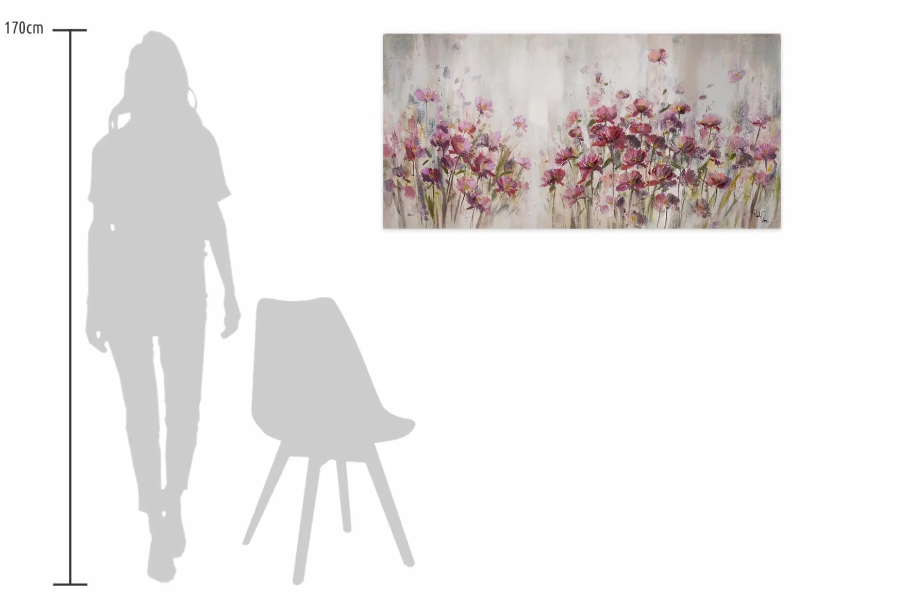 Handgemaltes Gemälde 'Lilac Reverie' 120x60cm | inkl. Echtheitszertifikat