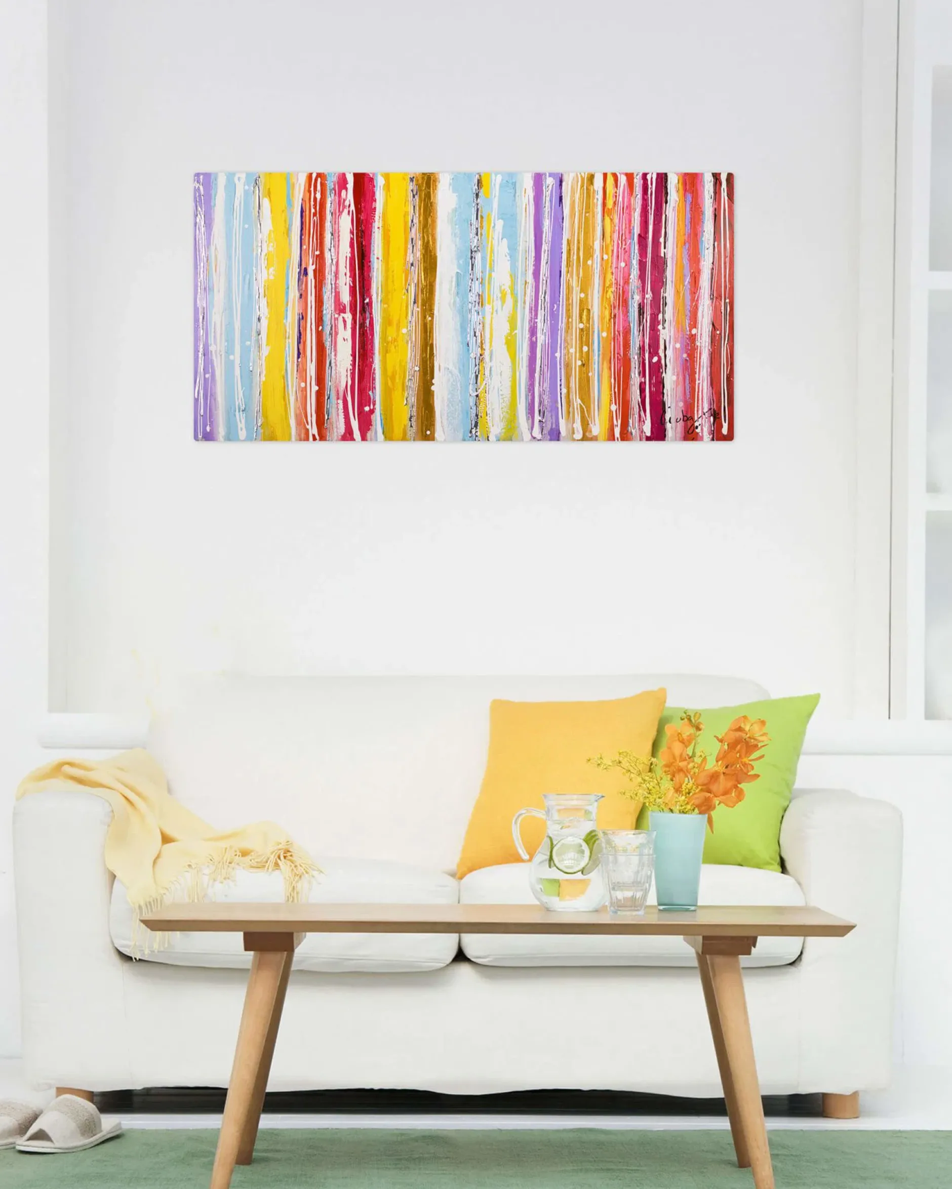 Handgemaltes Gemälde 'Line it up' 120x60cm | inkl. Echtheitszertifikat
