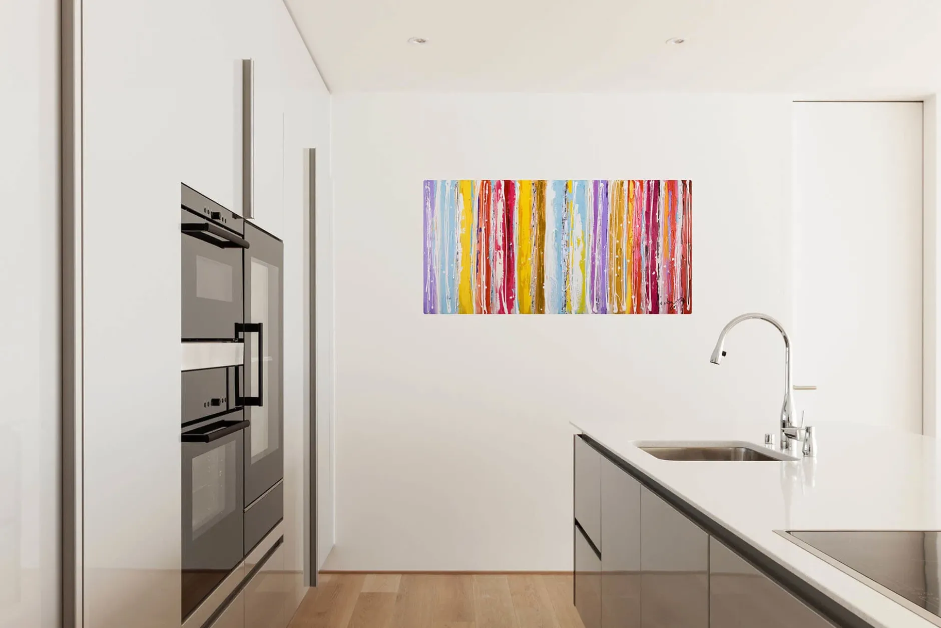 Handgemaltes Gemälde 'Line it up' 120x60cm | inkl. Echtheitszertifikat